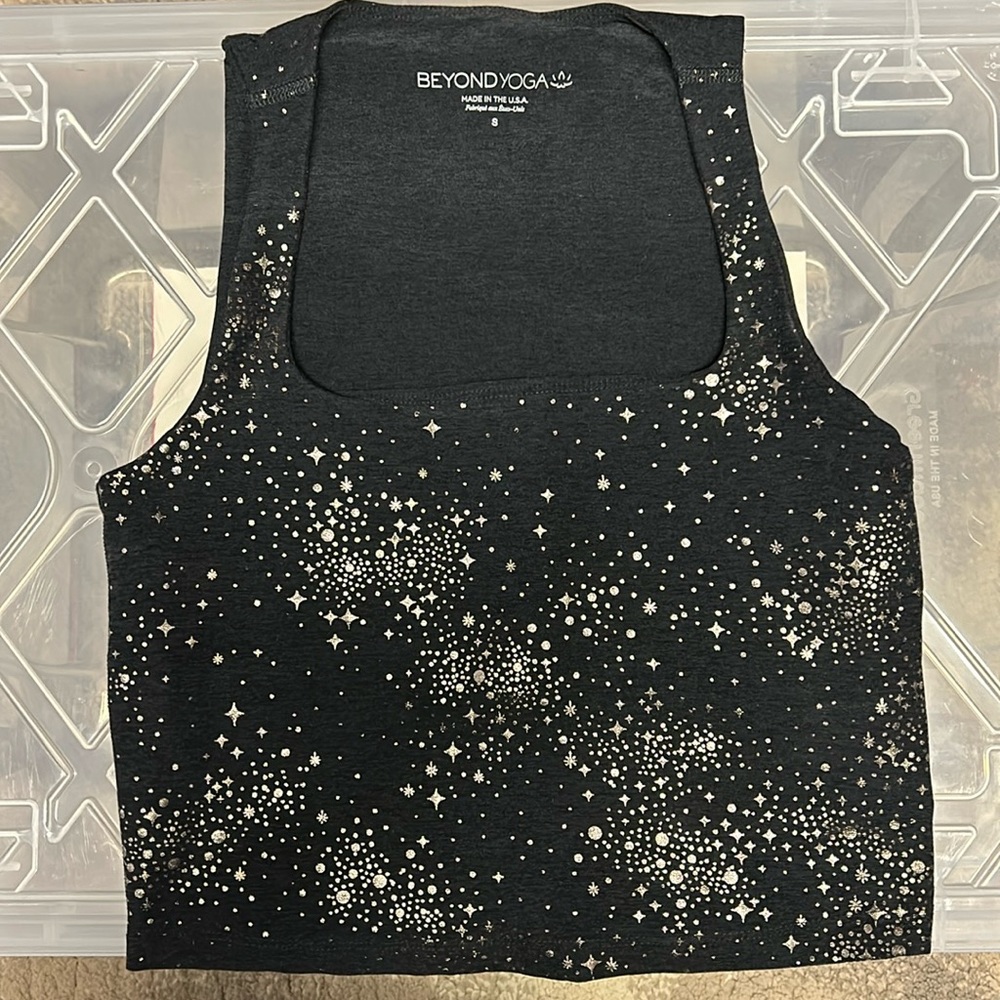 Beyond Yoga SoftShine Lucky Stars Metallic crop tank